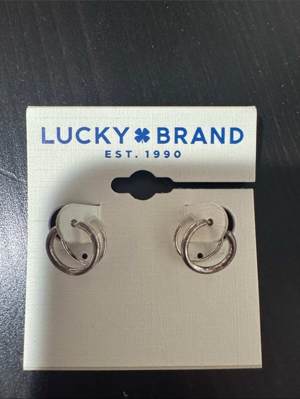 Lucky Brand Silver-Tone twisting Hoop Earrings